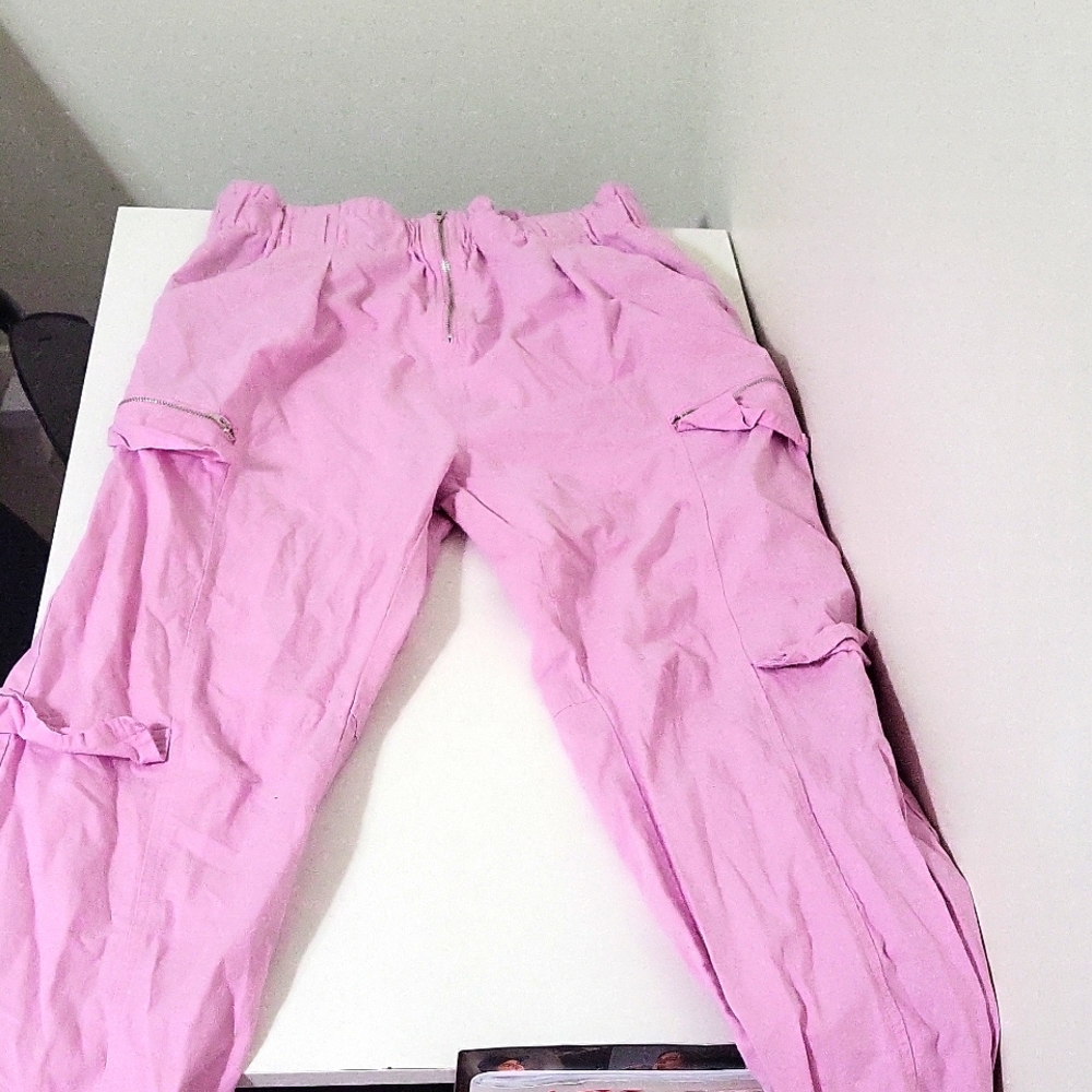 Shinestarbpink cargo sweatpants